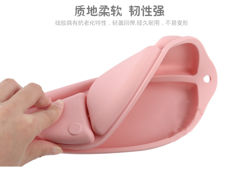 兒童餐盤,矽膠兒童餐具,一體式分隔餐盤