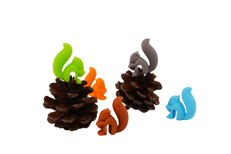 矽膠酒杯識別器,酒杯識別標簽,鬆鼠酒杯識別標記 矽膠酒杯識別器,酒杯識別標簽,鬆鼠酒杯識別標記