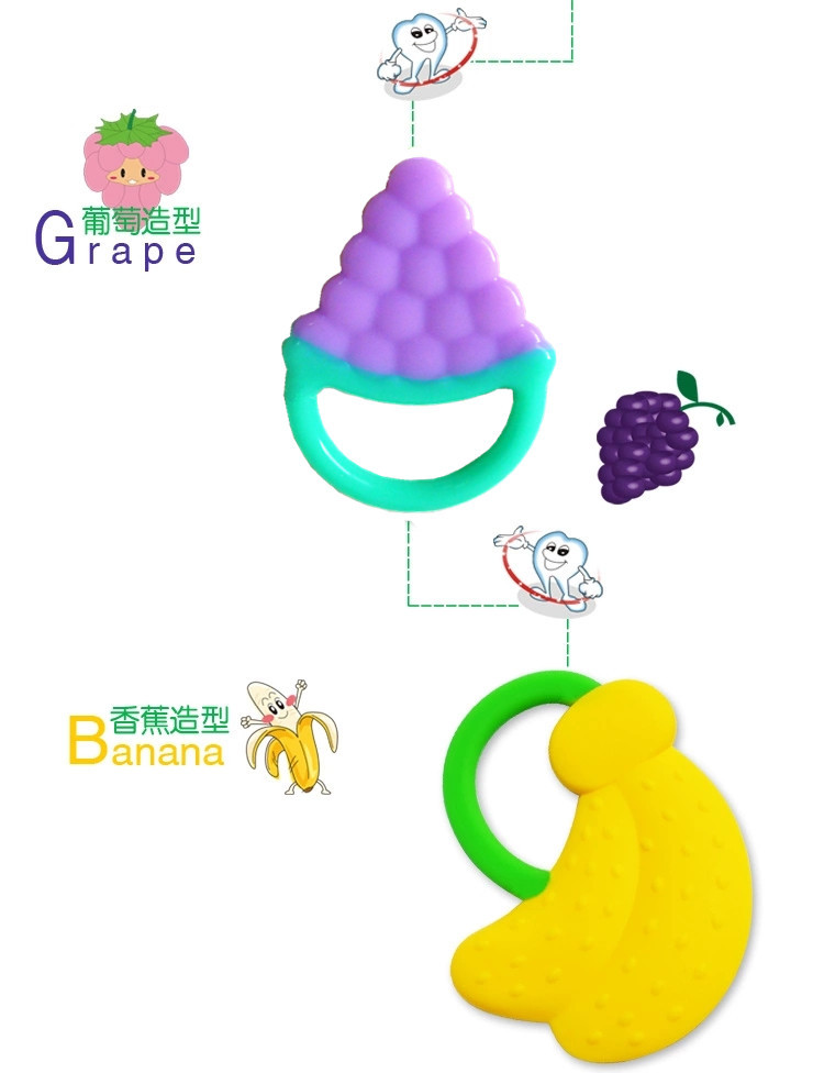 兒童矽膠牙膠,水果圖案牙膠 兒童矽膠牙膠,水果圖案牙膠