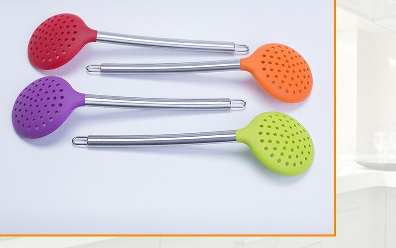 不鏽鋼矽膠漏勺,不鏽鋼矽膠漏勺定製,不鏽鋼矽膠漏勺廠家 不鏽鋼矽膠漏勺,不鏽鋼矽膠漏勺定製,不鏽鋼矽膠漏勺廠家