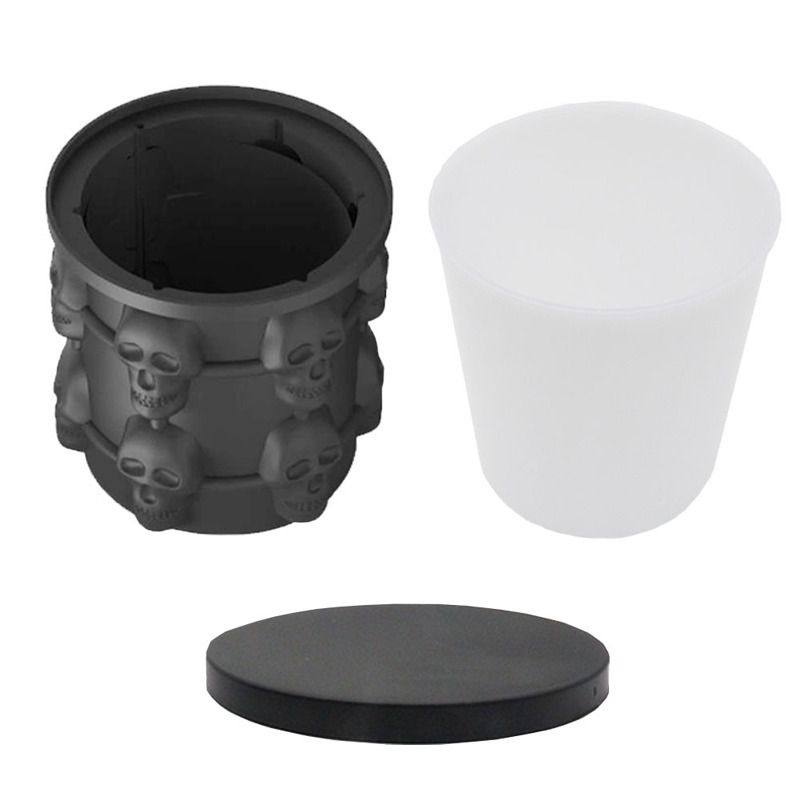 骷髏頭矽膠冰桶 骷髏頭矽膠冰桶